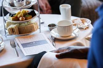 Fred. Olsen Cruise Line Guests being served afternoon tea in the observatory, Bolette.jpg